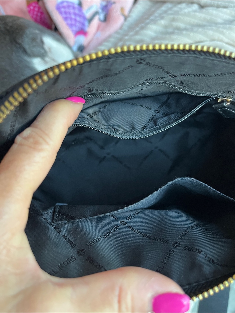 Michael Kors Black Crossbody Camera Bag with Logo Webbing Strap - Picture 4 of 5